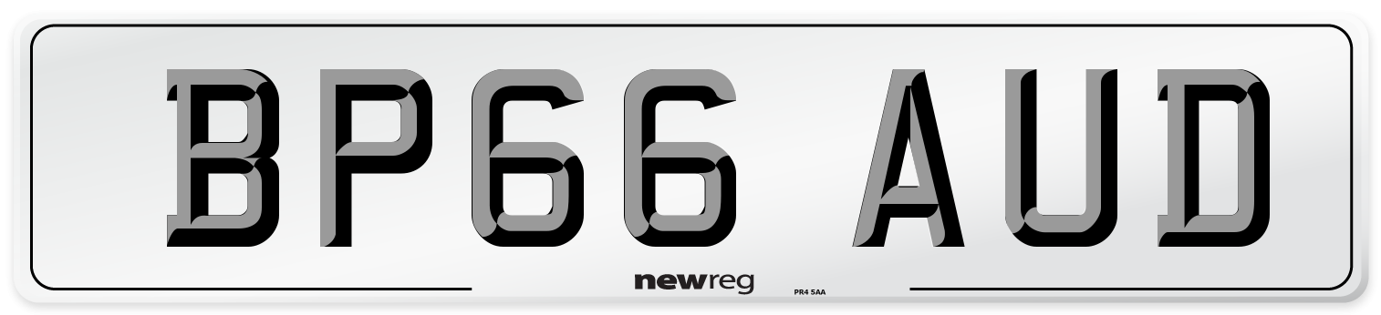BP66 AUD Number Plate from New Reg